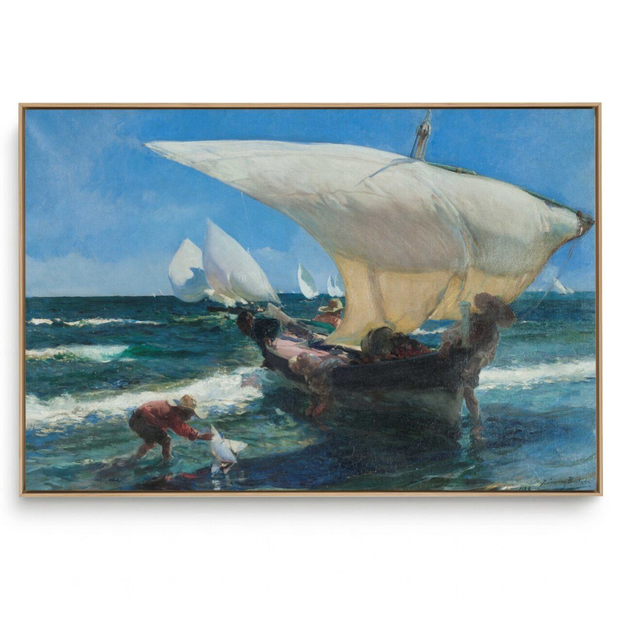 Quadro Decorativo Reprodução Pintores - Joaquín Sorolla - En La Costa De  Valencia 