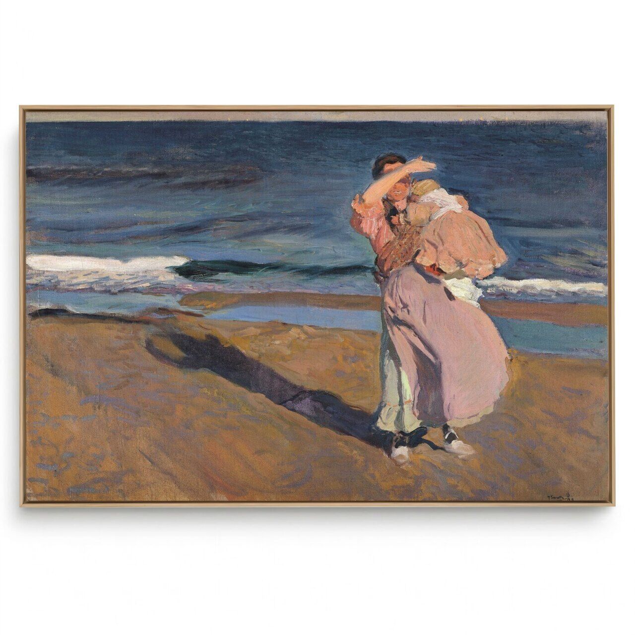 Quadro Decorativo Reprodução Pintores - Joaquín Sorolla - Fisherwomen With Her Son