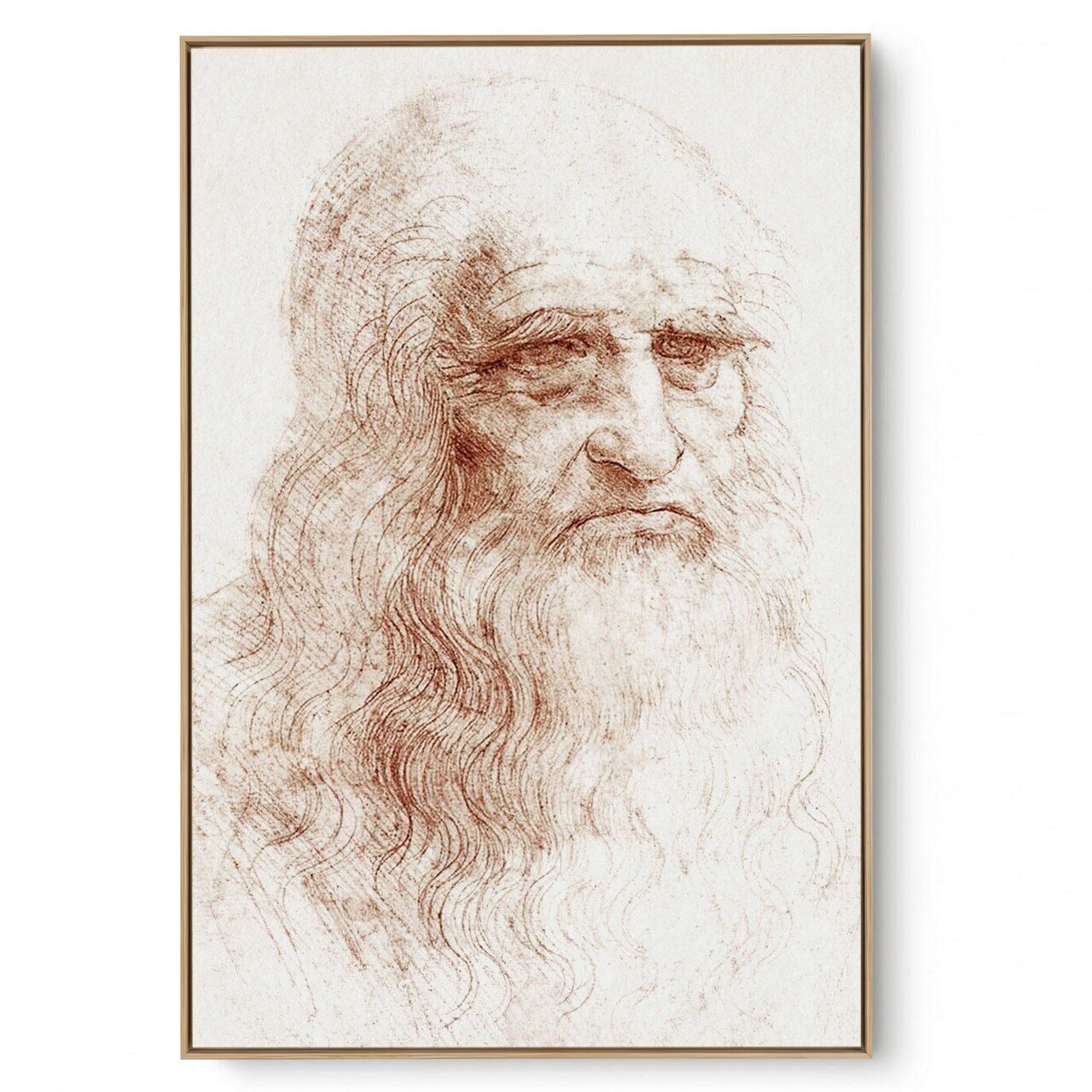 Quadro Decorativo Reprodução Pintores - Leonardo Da Vinci - Autorretrato 
