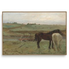 Quadro Decorativo Reprodução Pintores - Edgar Degas - Horses in a Meadow