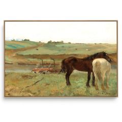 Quadro Decorativo Reprodução Pintores - Edgar Degas - Horses in a Meadow