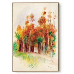 Quadro Decorativo Reprodução Pintores - RENOIR - Bosque de Árvore