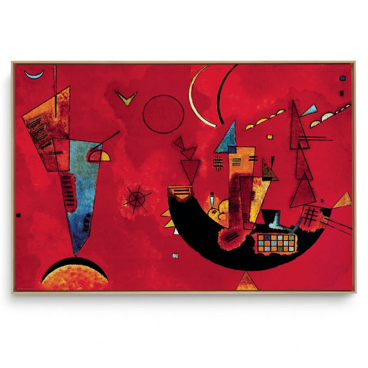 Quadro Decorativo Reprodução Pintores -  Kandinsky - A Favor e Contra