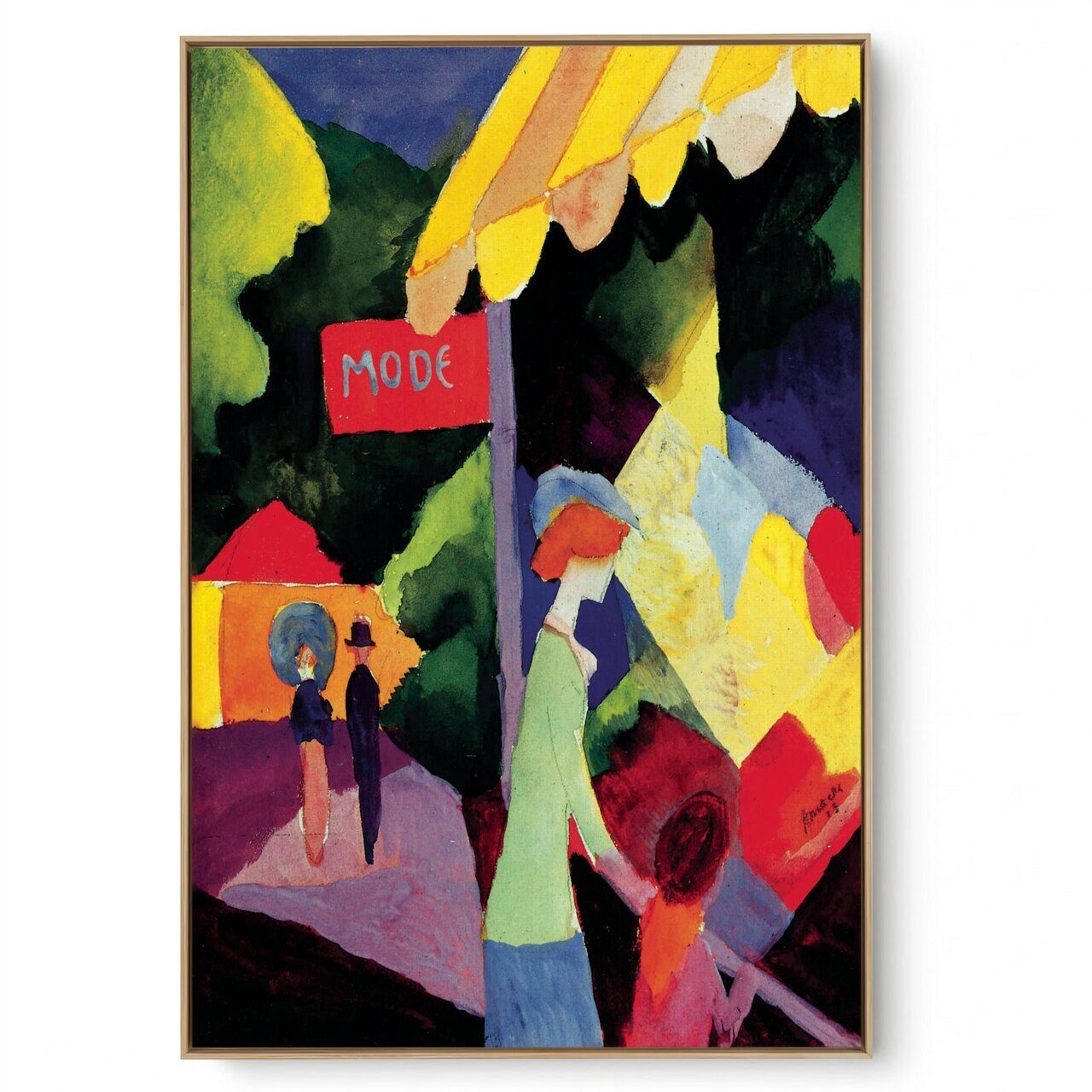 Quadro Decorativo Reprodução Pintores - August Macke - Fashion Store Window 