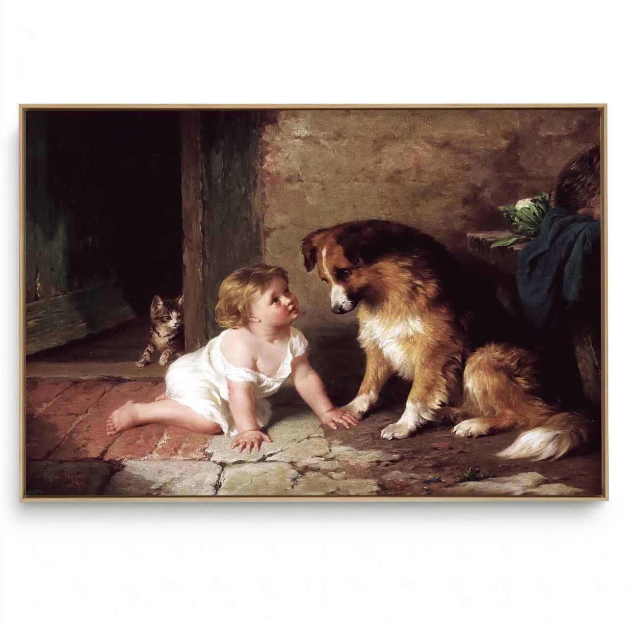 Quadro Decorativo Reprodução Pintores Briton Rivière II