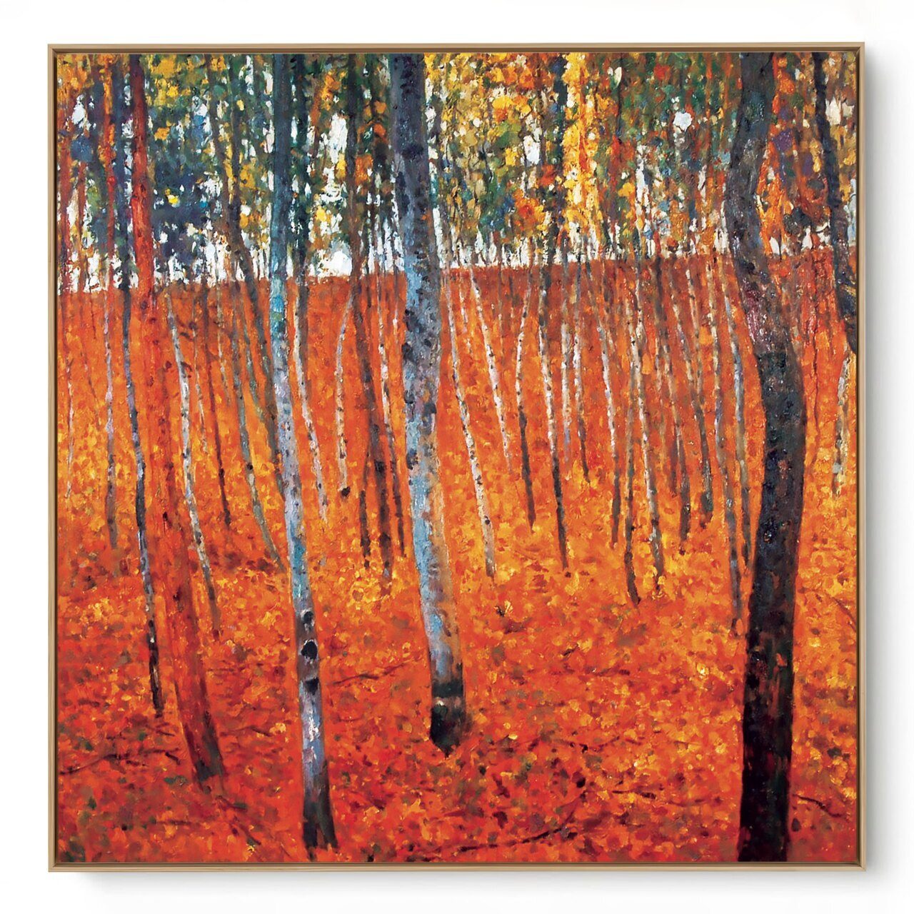Quadro Decorativo Reprodução Pintores - Klimt - Beech Forest