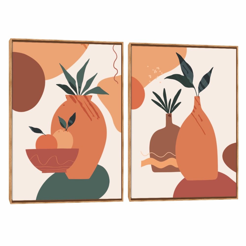 Quadro Decorativo Composição Duplo Coleção Vaso II