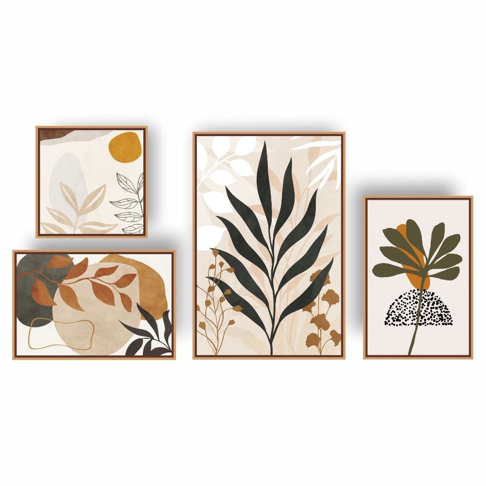 Quadro Decorativo Composição Folha Terra