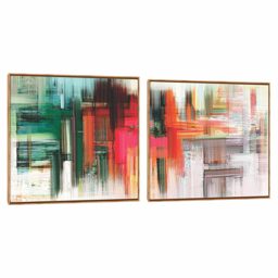 Quadro Decorativo Abstrato Composição Duplo Cromático