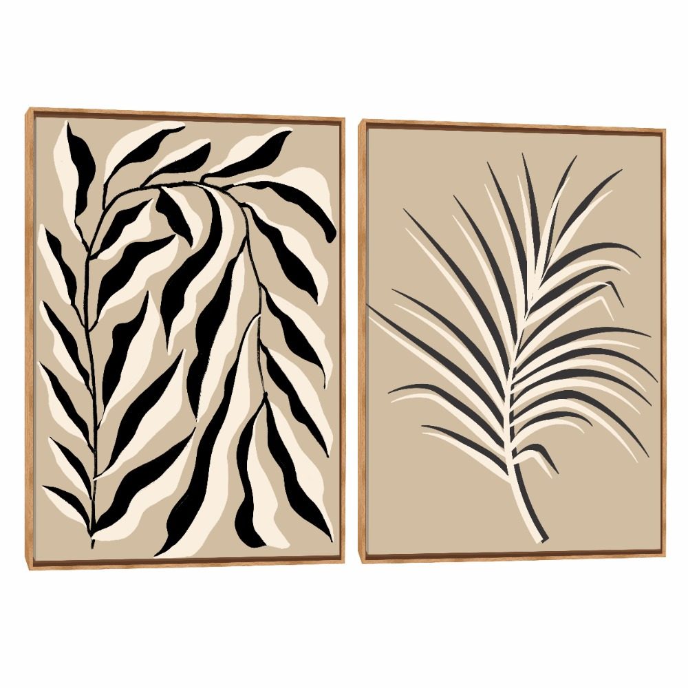 Quadro Decorativo Composição Duplo Areca Black