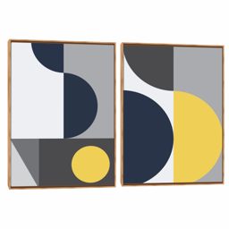 Quadro Decorativo Composição Duplo Bauhaus