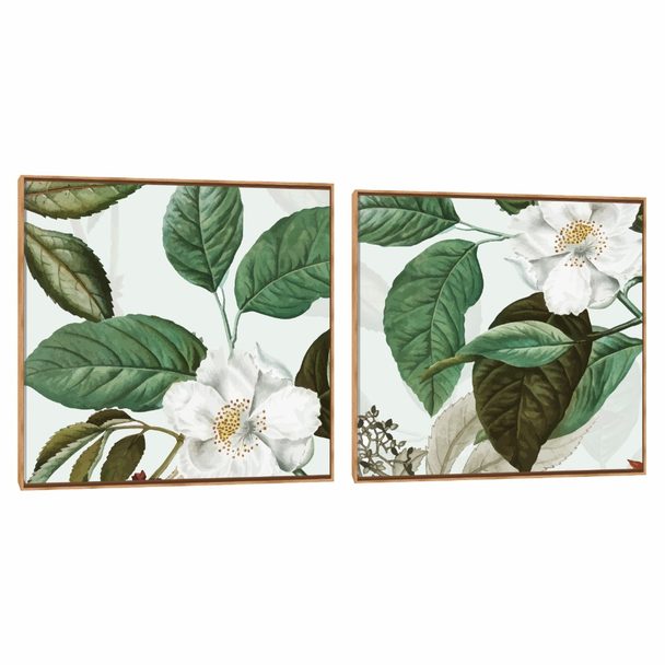 Quadro Decorativo Composição Duplo Camélia