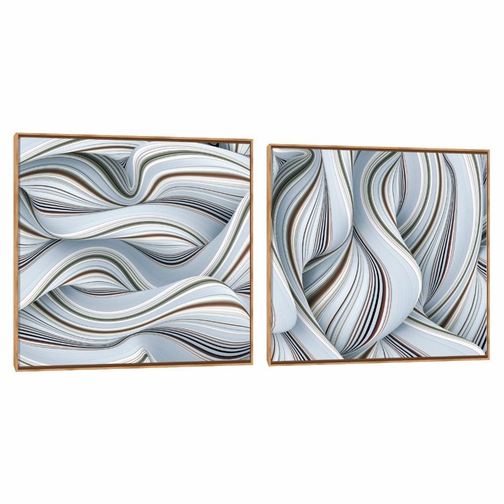 Quadros Decorativos Composição Duplo Ondas 