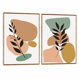 Quadro Decorativo Composição Duplo Orgânico Bege