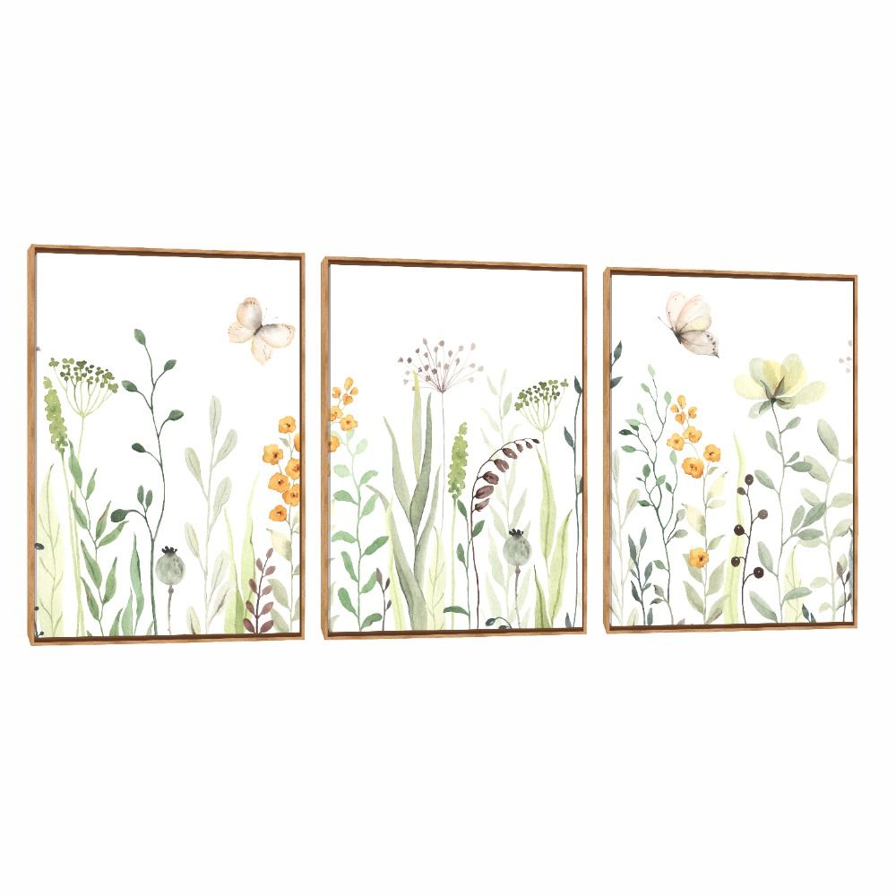 Quadro Decorativo Composição Trio Campo Suave