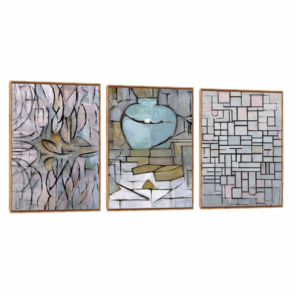Quadro Decorativo Composição Trio Mondrian 