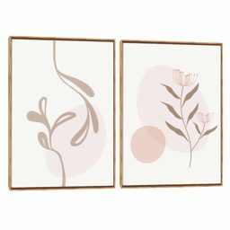 Quadro Decorativo Composição Duplo Lory Bege