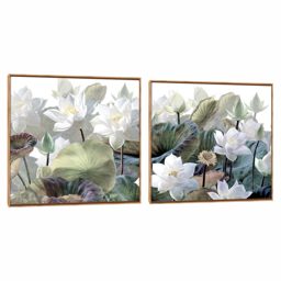Quadro Decorativo Composição Duplo Flor Branca
