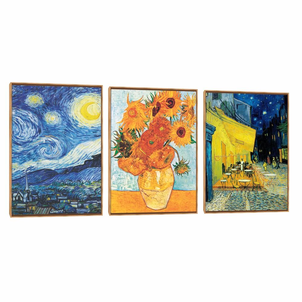 Quadro Decorativo Composição Trio Van Gogh IV 