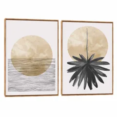 Quadro Decorativo Composição Duplo Palmeira Black
