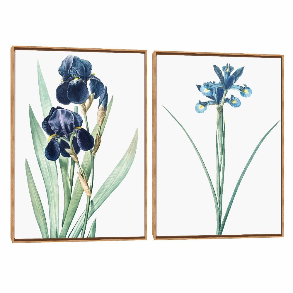 Quadro Decorativo Composição Duplo Iris Az