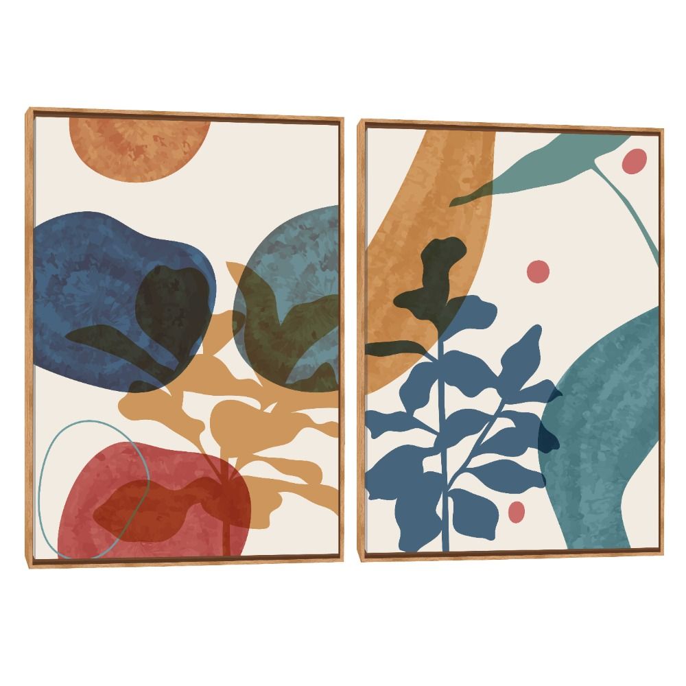 Quadro Decorativo Composição Duplo Sobreposições 