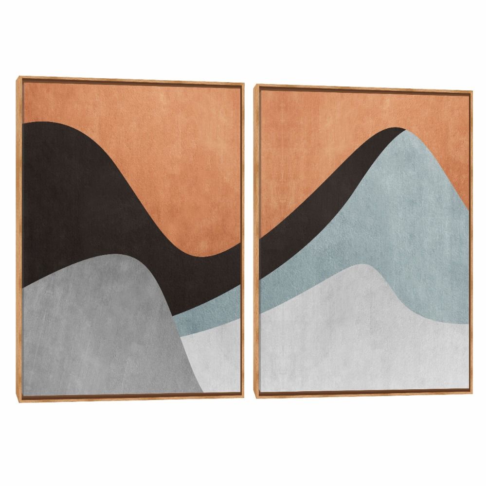 Quadro Decorativo Composição Duplo Camurça I