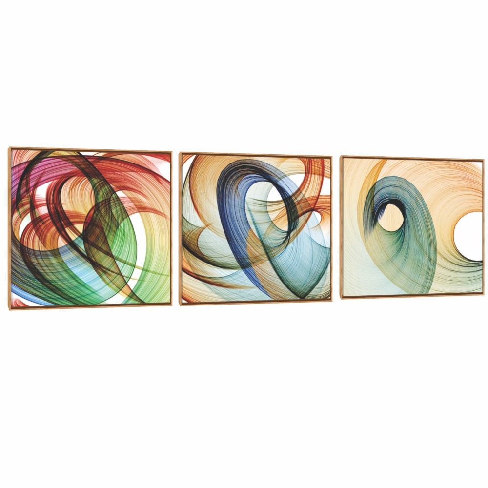Quadro Decorativo Composição Trio Espiral