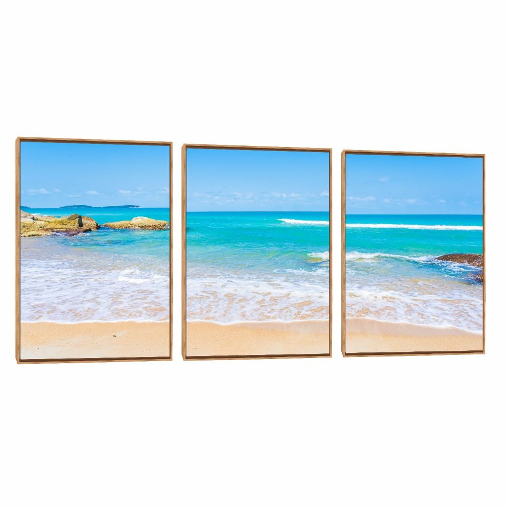 Quadro Decorativo Composição Trio Praia 
