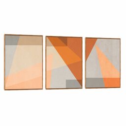 Quadro Decorativo Composição Trio Tom Laranja