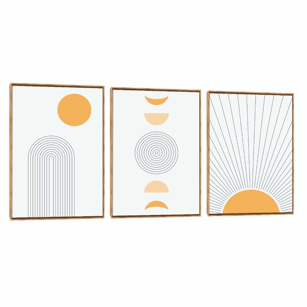 Quadro Decorativo Composição Trio Solar