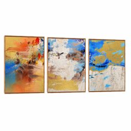 Quadro Decorativo Composição Trio Turquesa Vivo