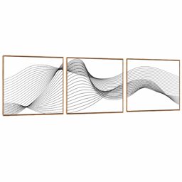 Quadro Decorativo Composição Trio Line Suave