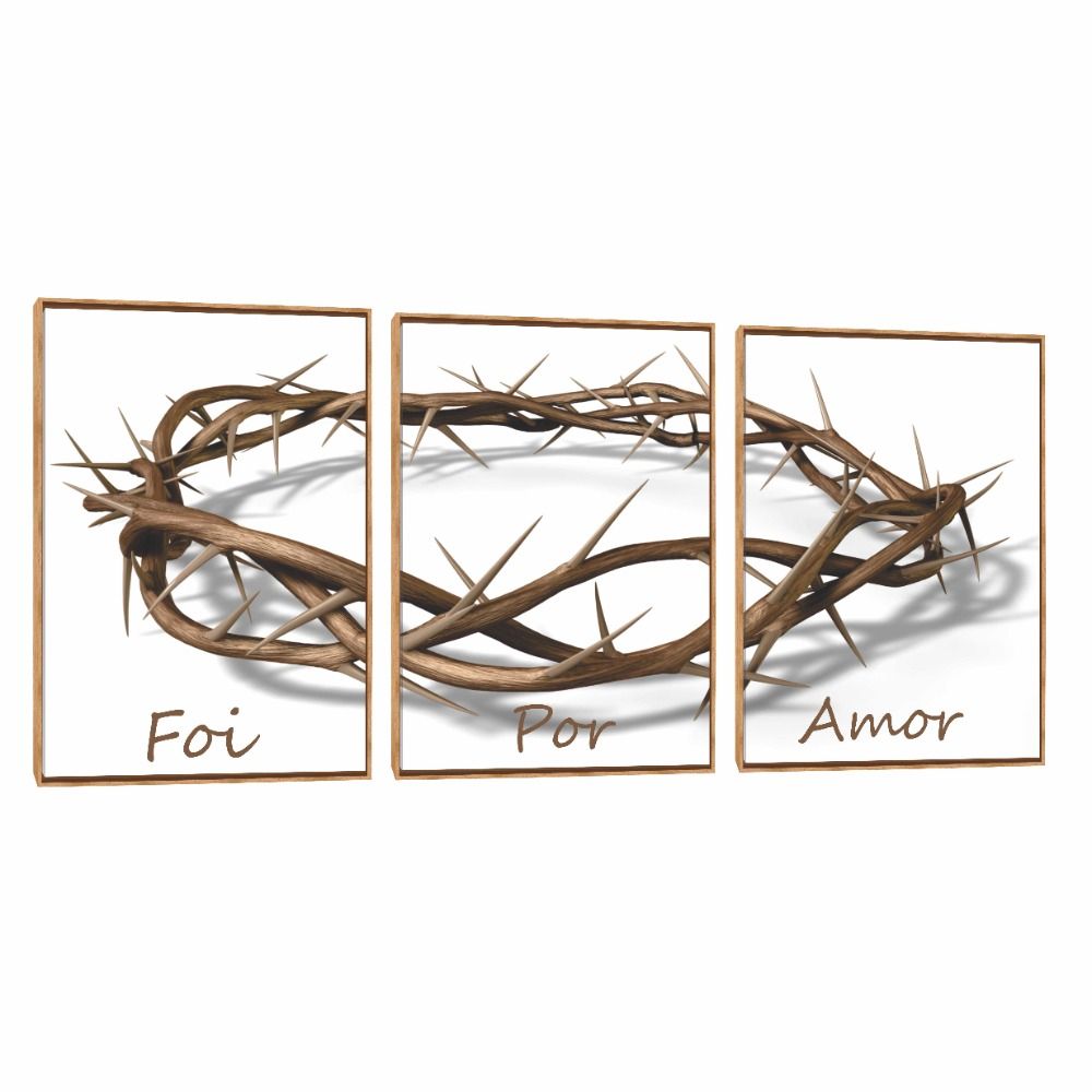 Quadro Decorativo Composição Trio Foi Por Amor 