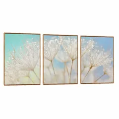 Quadro Decorativo Trio Suave Fundo Azul