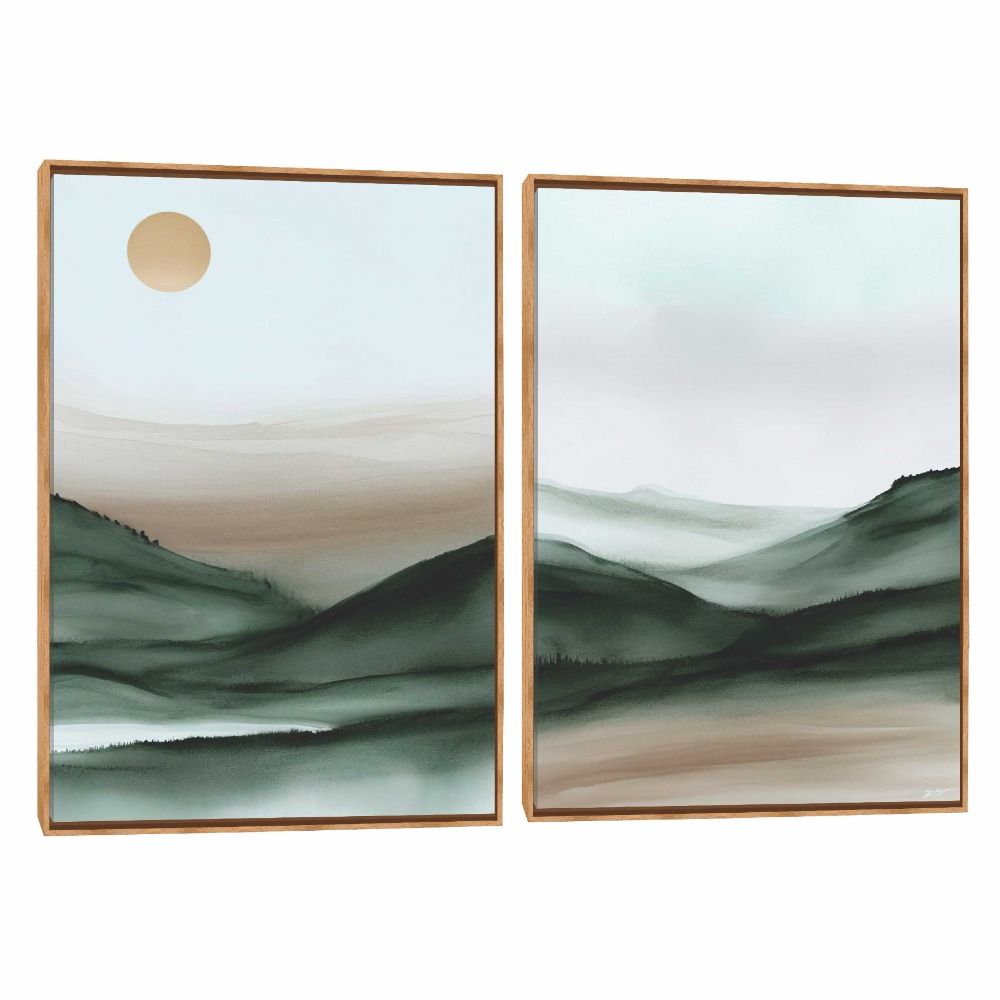 Quadro Decorativo Composição Duplo Aqua Green