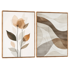 Quadro Decorativo Composição Duplo Camurça III