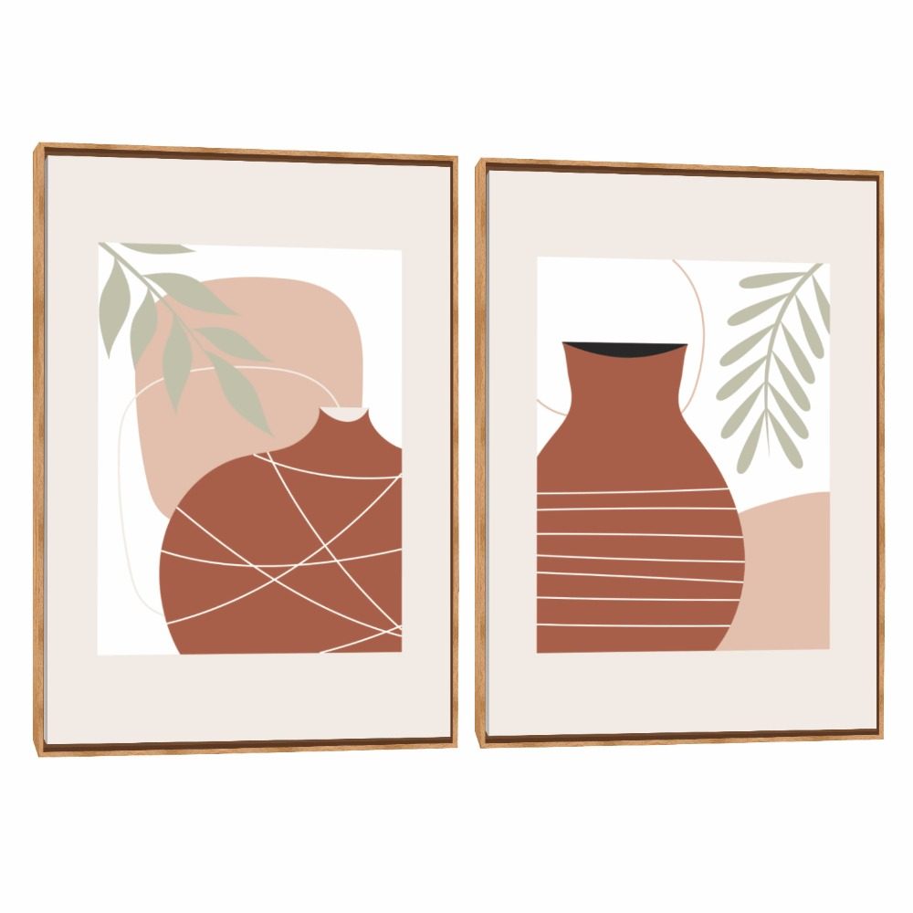 Quadro Decorativo Composição Duplo Coleção Vaso IV