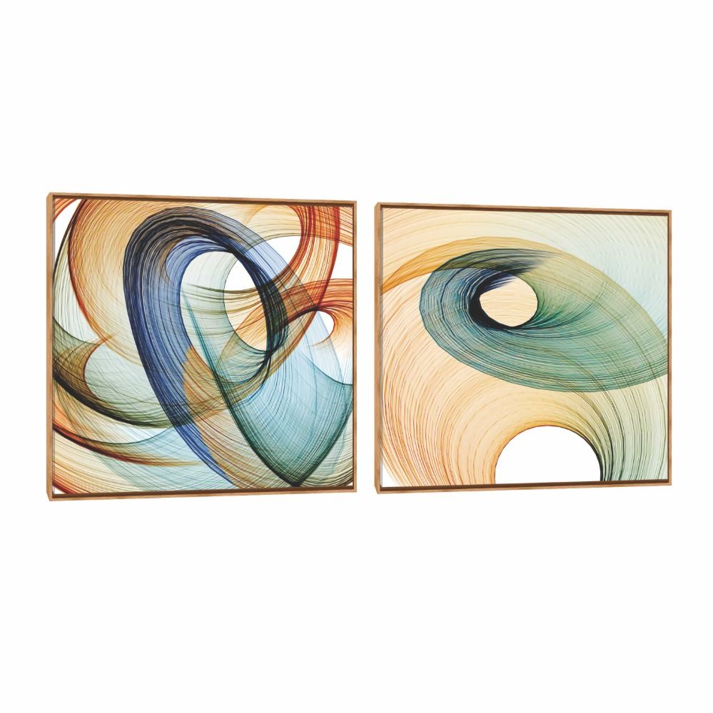 Quadro Decorativo Composição Duplo Espiral