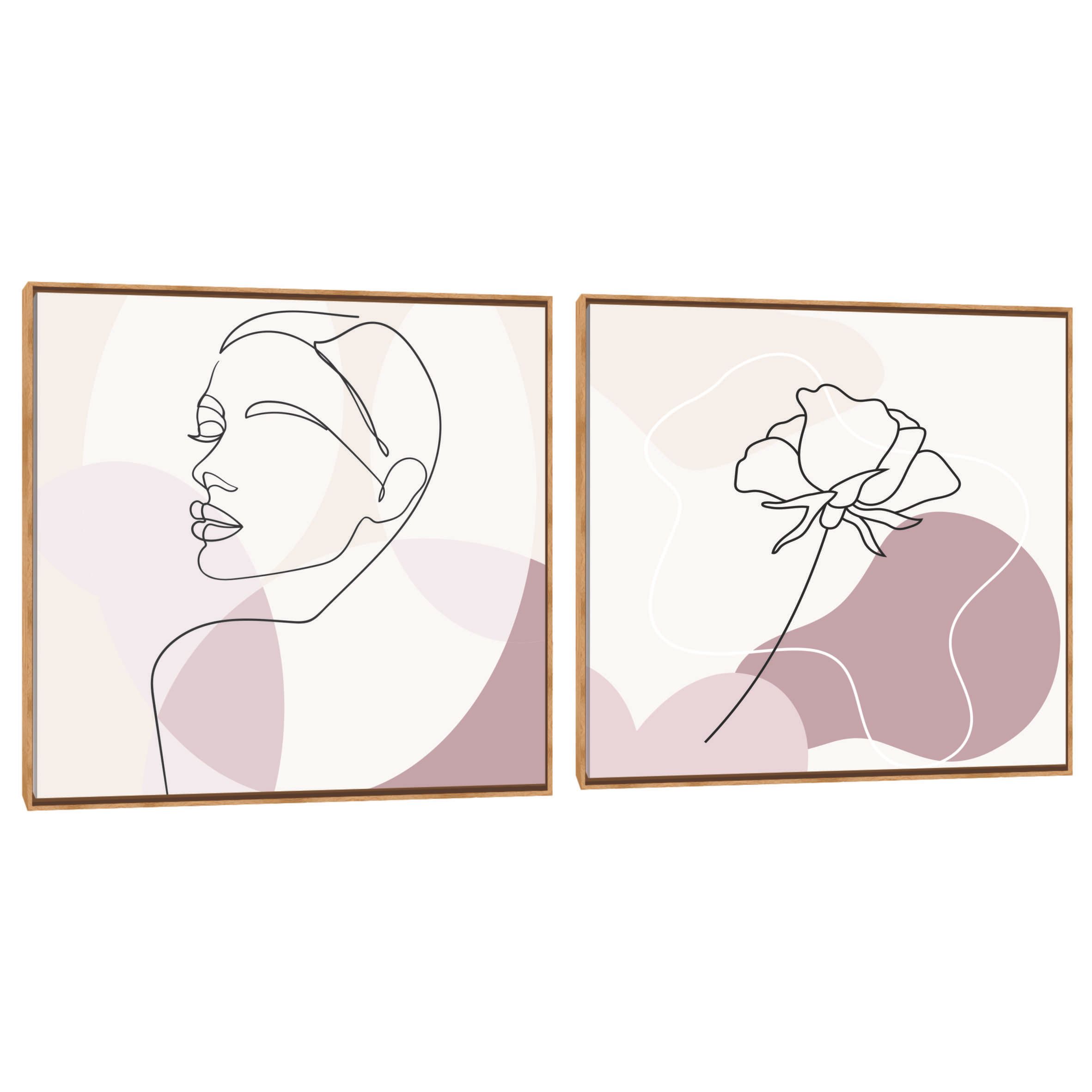 Quadro Decorativo Composição Duplo Feminino Line