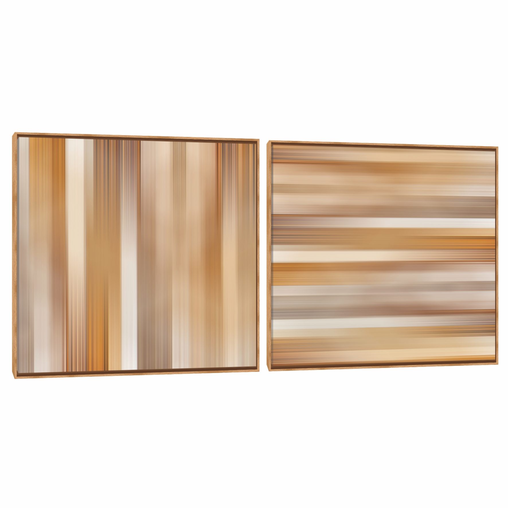 Quadro Decorativo Composição Duplo Mescla Terracota