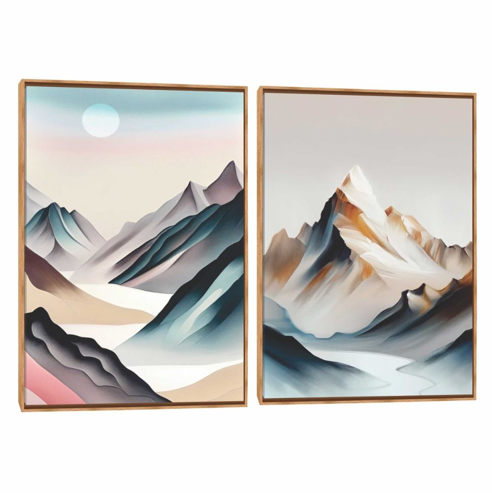 Quadro Decorativo Composição Duplo Montanha Estilo