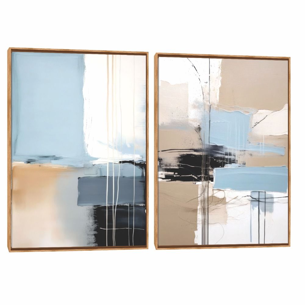 Quadro Decorativo Composição Duplo Bege Az