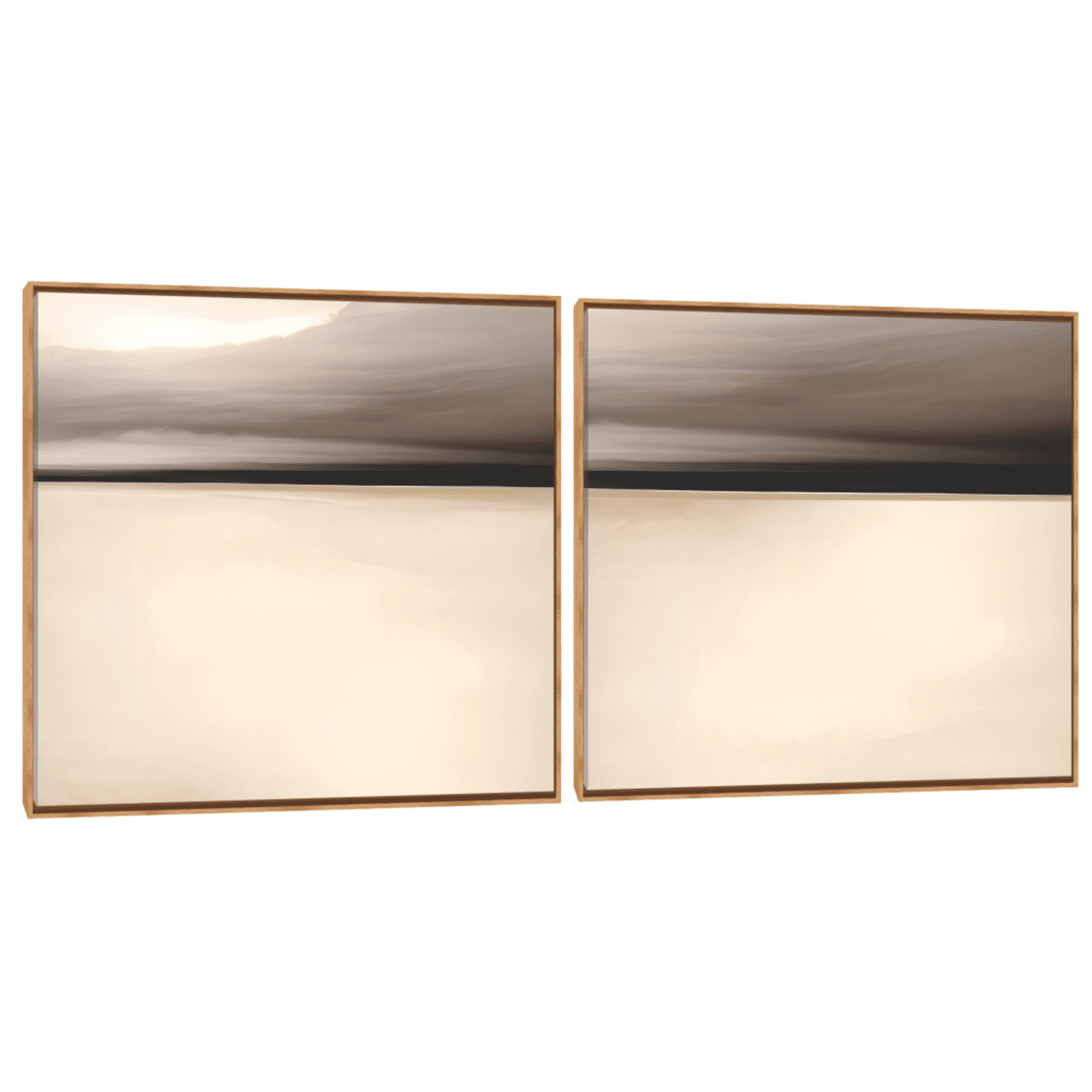 Quadro Decorativo Composição Duplo Bege Black