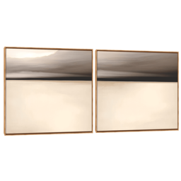 Quadro Decorativo Composição Duplo Bege Black
