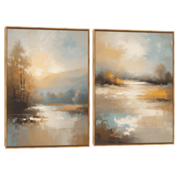 Quadro Decorativo Composição Duplo Poente Suave