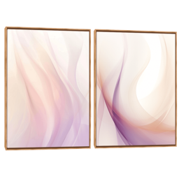 Quadro Decorativo Composição Duplo Suave Lilás