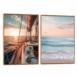 Quadro Decorativo Composição Duplo Veleiro II