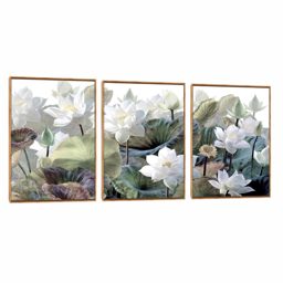 Quadro Decorativo Composição Flor Branca