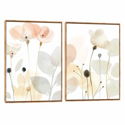 Quadro Decorativo Composição Duplo Flores Do Campo II